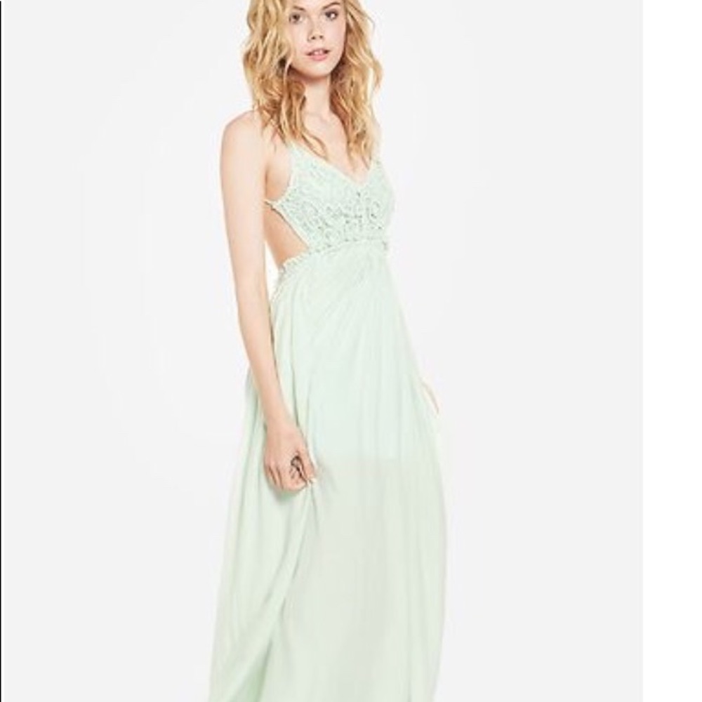 Daily Look Crochet Top Backless Maxi Dress